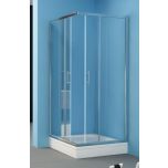 KOLPA Q-Line 100x100 K silver ram providno staklo