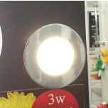 LED panel 3W KRUG hrom ugradna