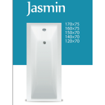 JASMIN akrilna kada 170x75 KOMPLET