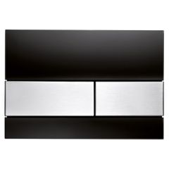 TECEsquare tipka crno staklo + inox 9240806