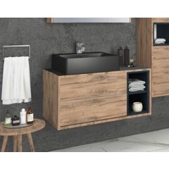 Ormarić ANATOLIA Dorado 90 cm sa crnim lavaboom