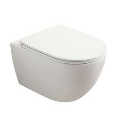 - ARES konzolna WC šolja RIMFREE + daska 53cm