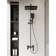 CALDO FREDDO usponski tuš set za kabinu GUN METAL