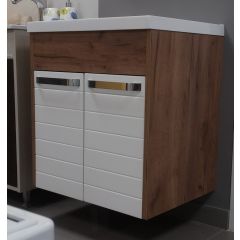 MARINA 600BX beli/orah donji ormarić sa lavaboom