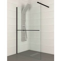 Fiksni paravan Concept MONTE BLACK PLUS 120x200 cm 8mm