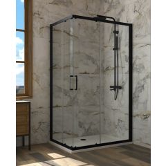 - 100x80 K tuš kabina BLACK providno 6mm