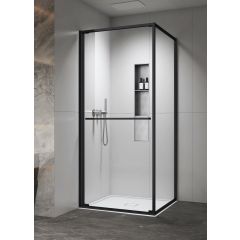 90x90 K Copen ATLAS Black PRO BOX staklo 6mm (box sistem otvaranja)