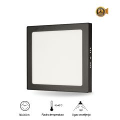BLACK LED panel 18W kocka nadgradni