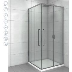 80x80 K Concept DEVON staklo 6mm (tanki ram)