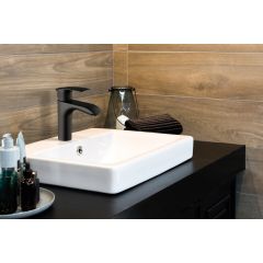 HERZ Elite Black slavina za lavabo E10B