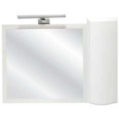 ESSENZA 100A3 White ogledalo + LED svetlo