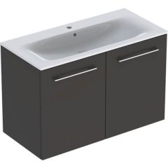 Ormarić GEBERIT Selnova Square 100cm VRATA + lavabo ANTRACIT MAT