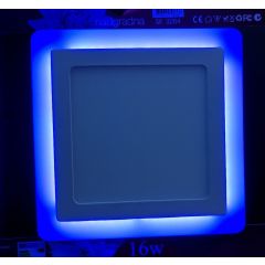LED panel 12W+4W KOCKA ugradna PLAVA