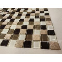 MOZAIK Brown kamen-staklo GS017 30X30