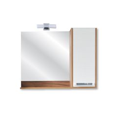 MARINA 900A3 beli/orah ogledalo + LED svetlo