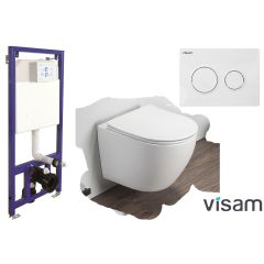 - KOMPLET VISAM ugradni vodokotlić sa ARES WC šoljom i daskom