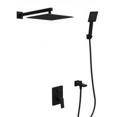 Minotti QUADRA New Black komplet ugradni tuš set izliv S02