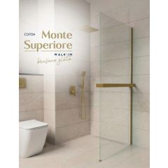 COPEN Fiksni GOLD paravan 80 cm (8mm) MONTE SUPERIORE