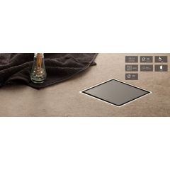 15x15 slivnik Peštan CRNO staklo komplet