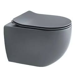 AXA Glomp 46cm RIMFREE WC šolja konzolna Siva mat + daska
