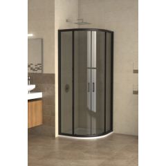90x90 P tuš kabina CONCEPT Atlas Black zatamnjeno 6mm