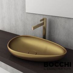 BOCCHI nadgradni lavabo ZLATNA MAT 58 cm ETNA