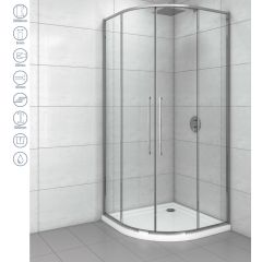 90x90 P Concept DEVON staklo 6mm (tanki ram)