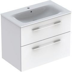 Ormarić GEBERIT Selnova Square 80cm FIOKE + lavabo BELI
