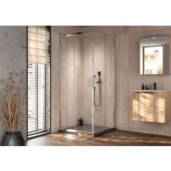 80x80 K VENUS Black crni ram PROVIDNO staklo 6 mm KOLPA