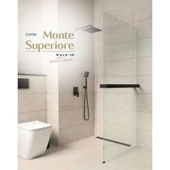 COPEN Fiksni BLACK paravan 90 cm (8mm) MONTE SUPERIORE