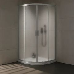 90x90 P VENUS silver ram MAT staklo 6 mm KOLPA