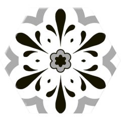 VERSALLES Deco Black HEX 20x24