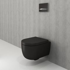 BOCCHI kompakt RIM-FREE konzolna CRNA MAT WC šolja + daska