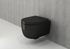 BOCCHI kompakt RIM-FREE konzolna CRNA SJAJ WC šolja + daska