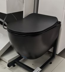KALE Zero 2.0 crna-mat RIMLESS konzolna WC šolja + daska