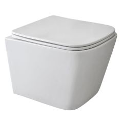 - ARES Square Compact 46cm konzolna WC šolja + SLIM daska VM